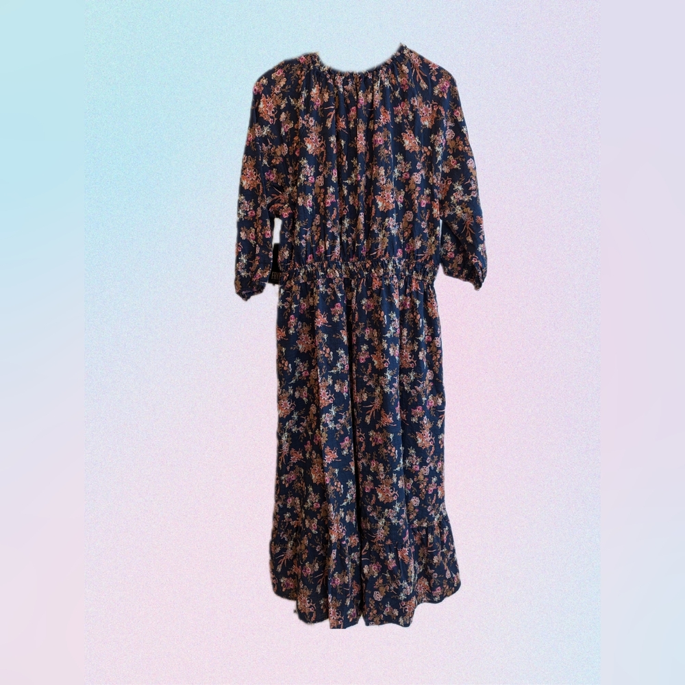 NWT!!! Lined Floral Print Dress - Multicolor, Size 1X - Picture 2 of 10